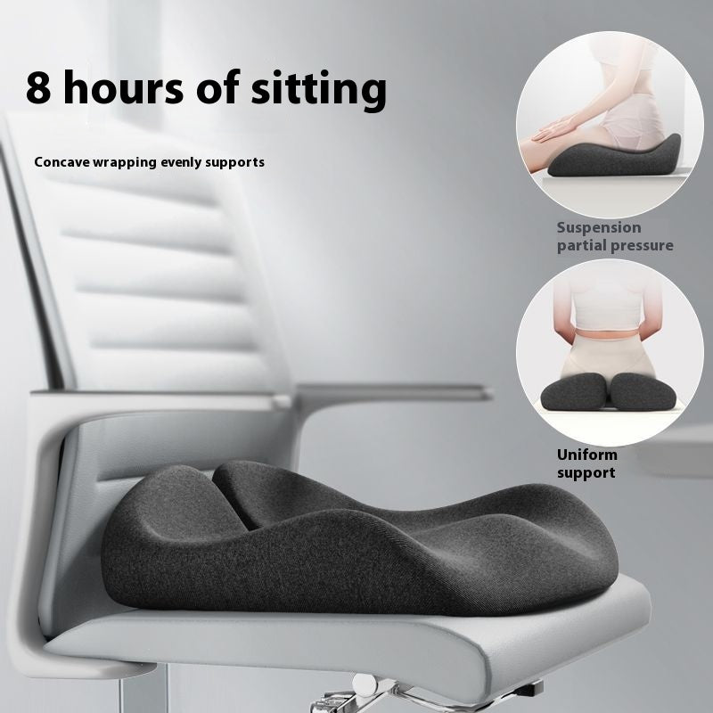Ergonomic Memory Foam Seat Cushion for Office Chairs, Thick, Breathable, and Non-Flattening