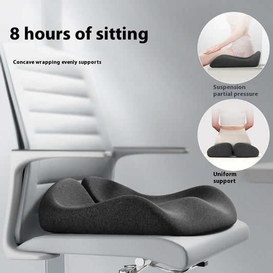 Ergonomic Memory Foam Seat Cushion for Office Chairs, Thick, Breathable, and Non-Flattening